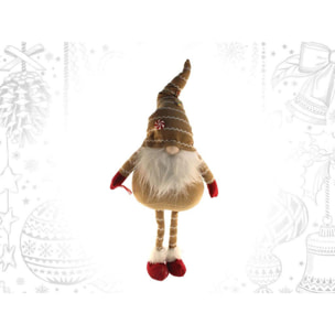 Gnomo de pie decorativo navideño con sombrero, diseño nórdico original
