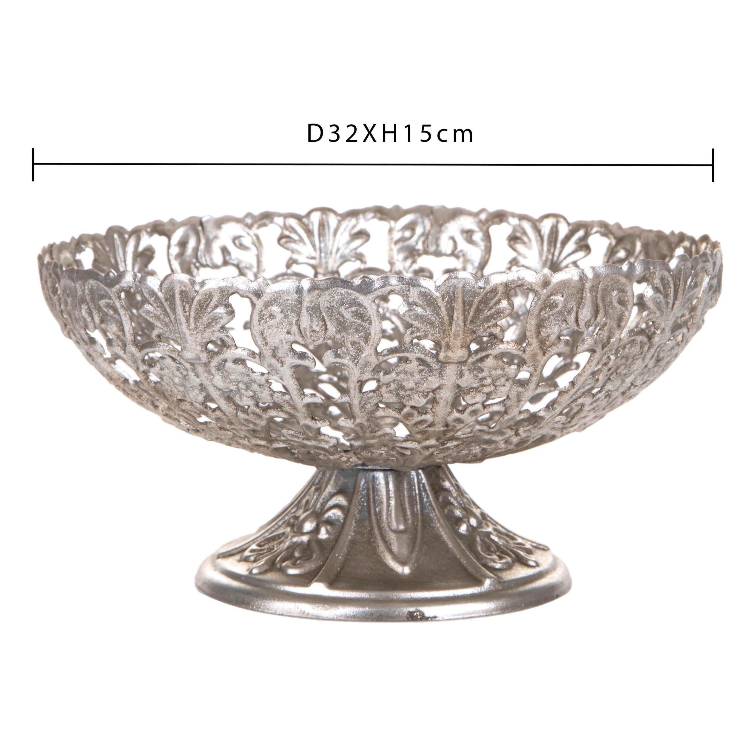 Coppa con intarsi - Pezzi 1 - 32xH15x32cm - Bianchi Dino SpA