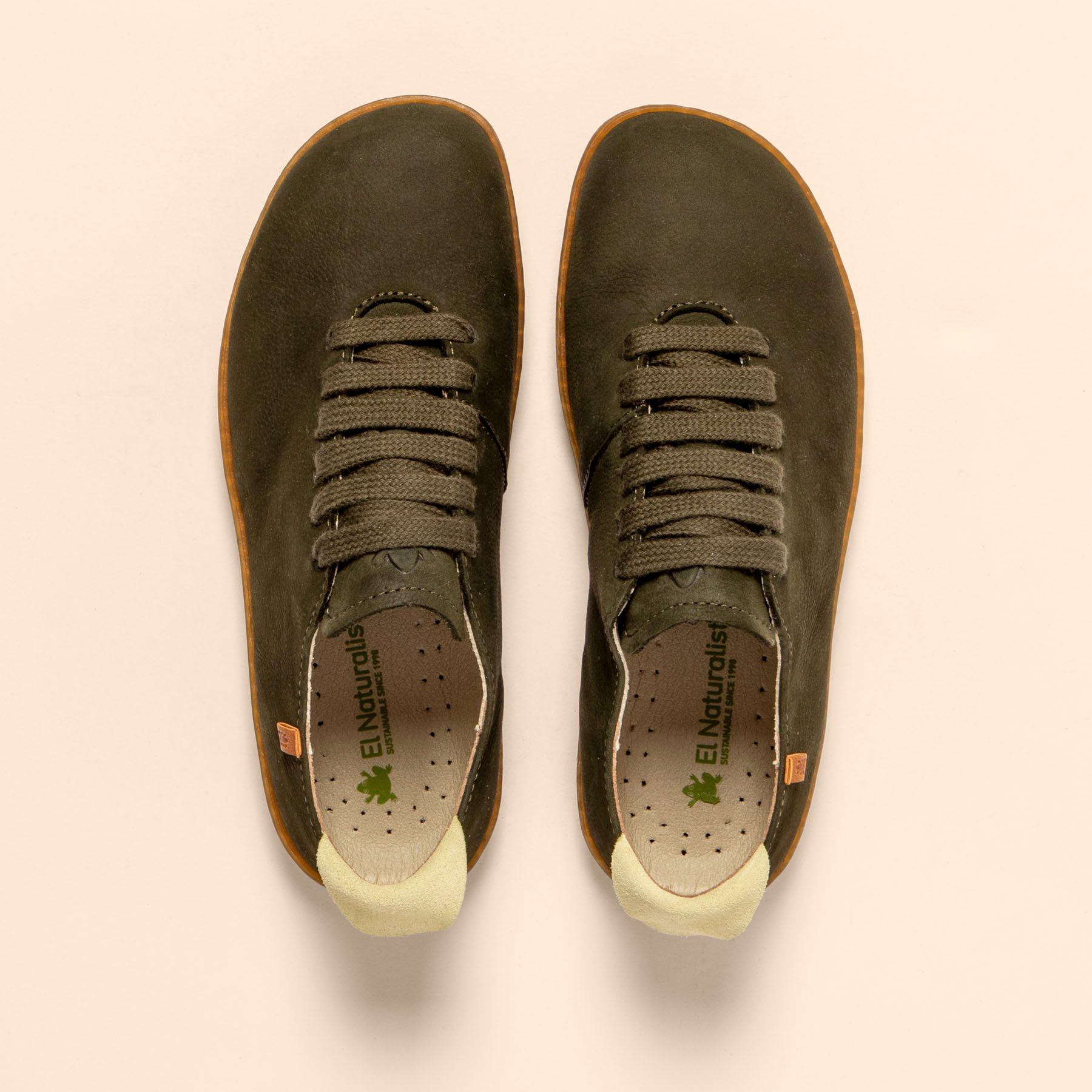 Zapatillas N296 NOBUCK LAVADO KAKI/EL VIAJERO color Kaki