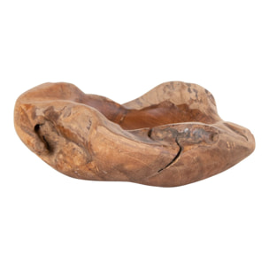 Ciotola decorativa Rio in teak naturale con forma organica ø20x8 cm