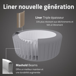 Bestway Spa gonflable carré Lay-Z-Spa Palma HydroJet Pro 5-7 personnes