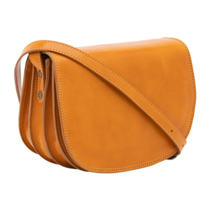 Borsa a tracolla da donna - Modello False - Vera pelle - 24.0 x 17.0 x 11.0 cm