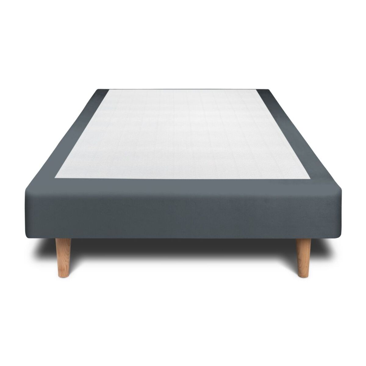Sommier Tapissier Velours Ep14 - pieds bois