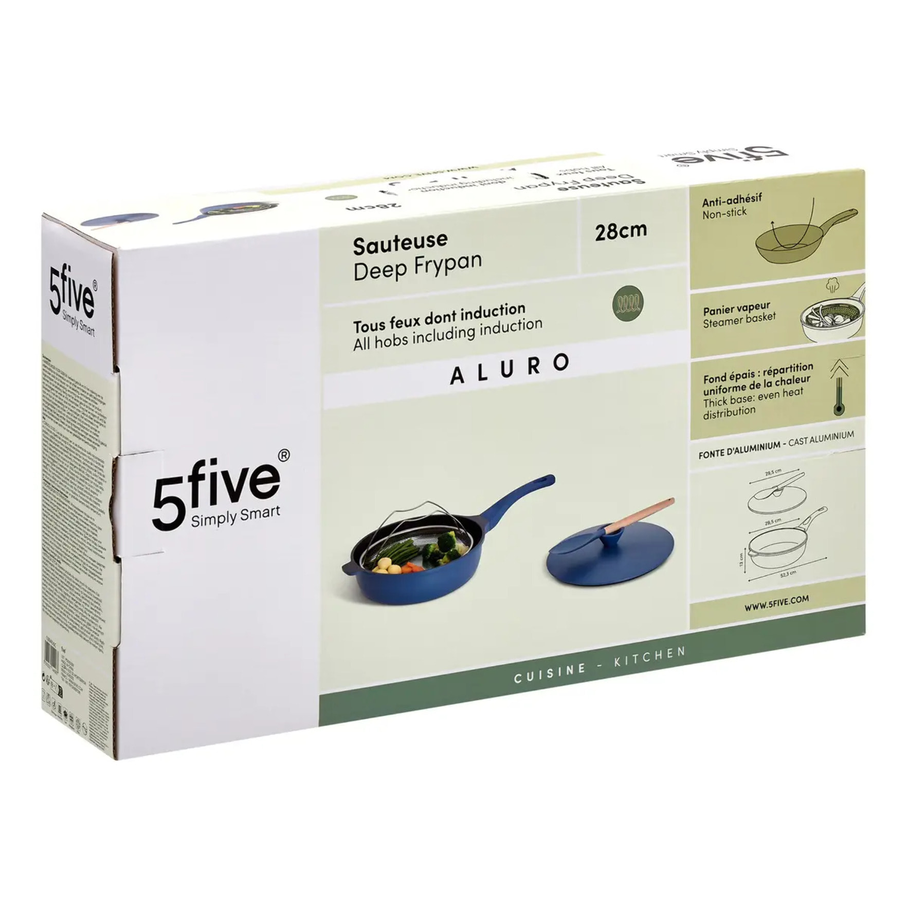Sauteuse Aluro aluminium bleu D28cm