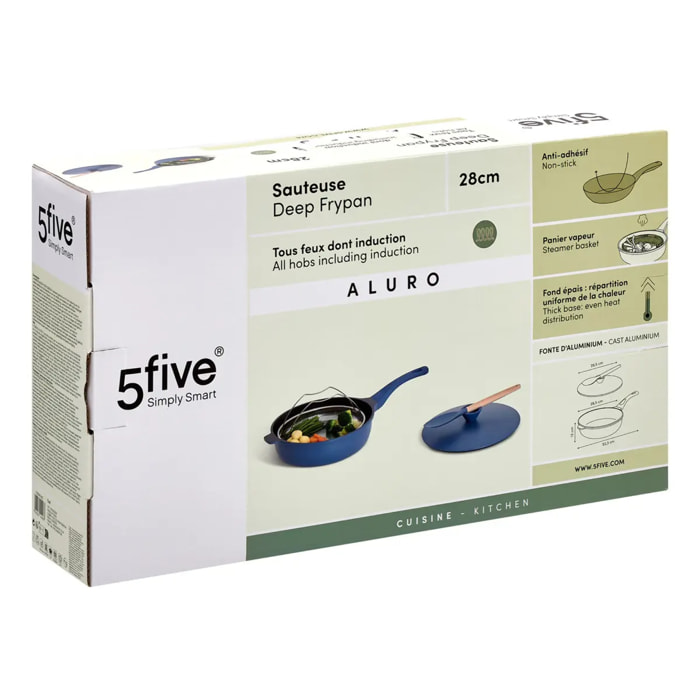 Sauteuse Aluro aluminium bleu D28cm