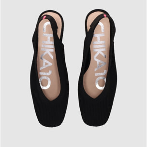 Zapatos de Tejido - Negro - Tacón: 4 cm