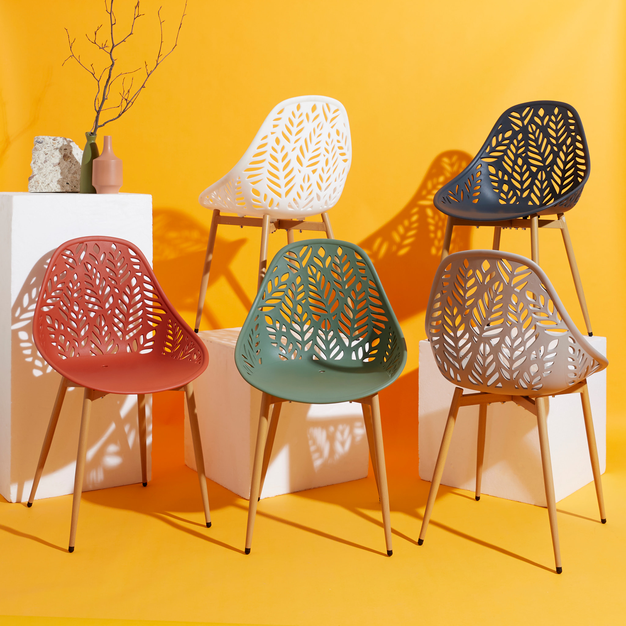 Chaise Lucena Terracotta - Lot De 4