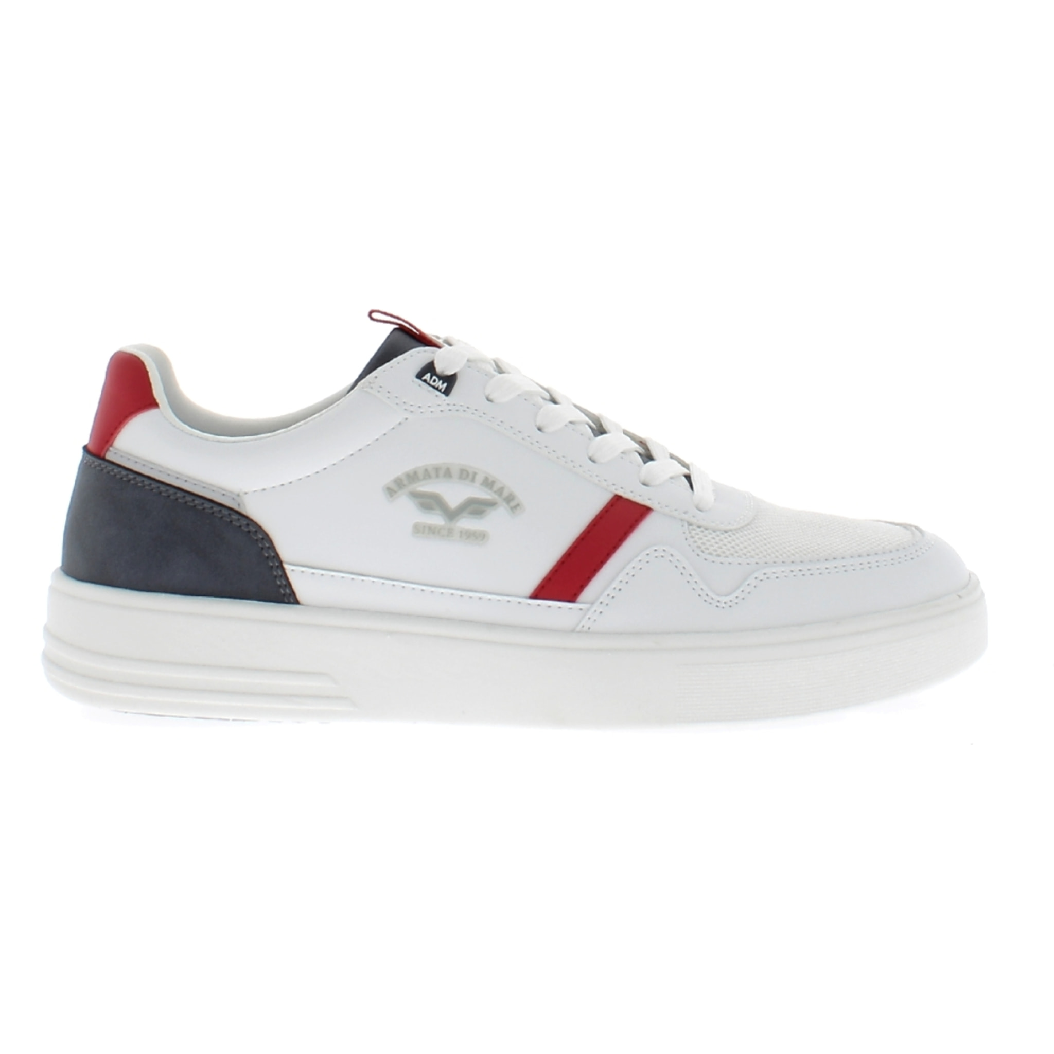 Armata di Mare Scarpe Uomo Sneakers Casual Stringate con Soletta Rimovibile in Memory Foam AMU S24M534 Off White Red