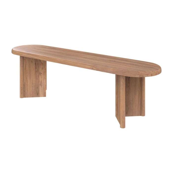 Banc 3 places en bois de teck recyclé 160 cm - Bana