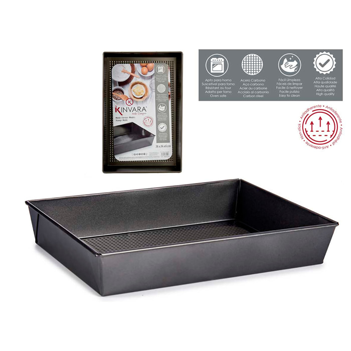 MOLDE RECTANGULAR METAL 36CM