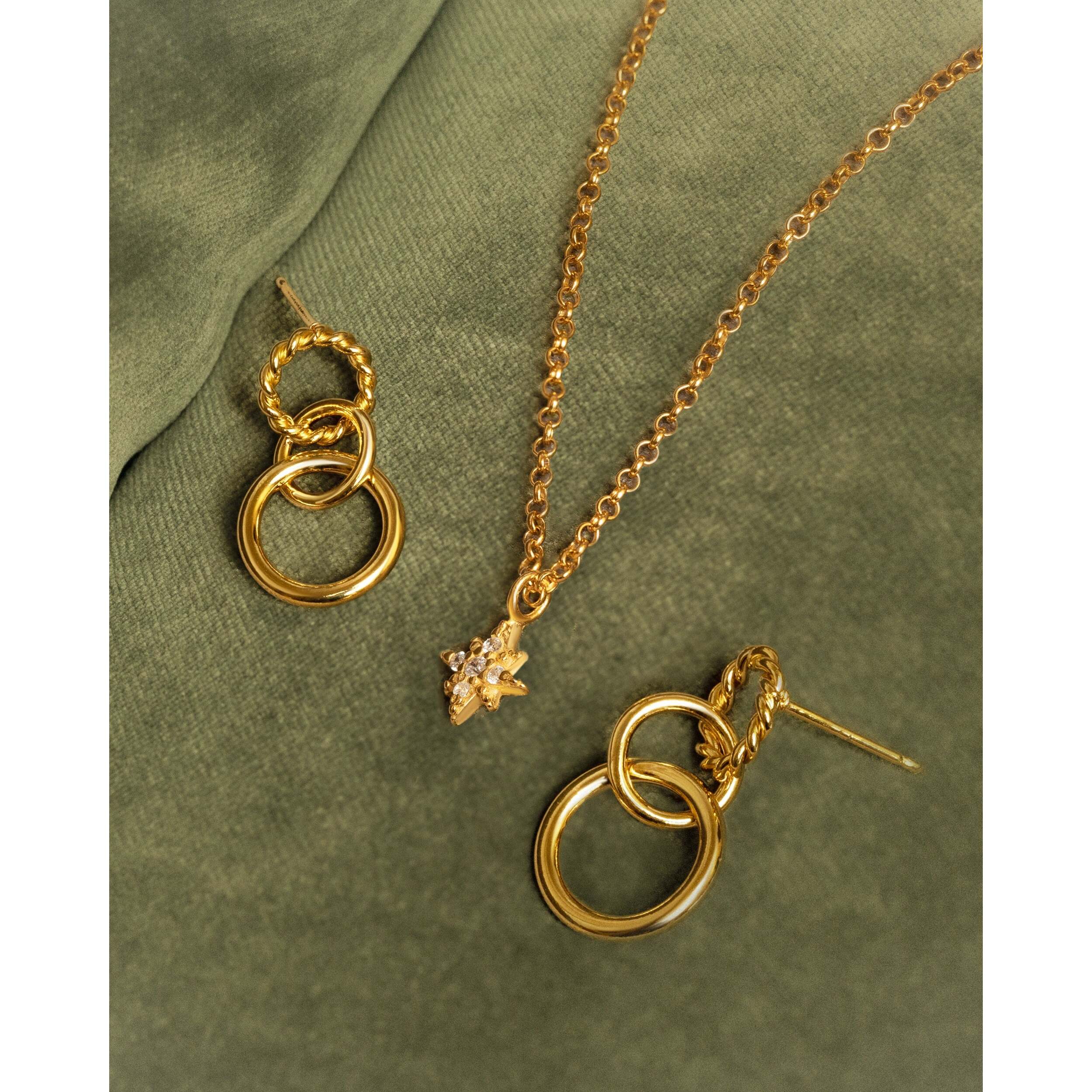 Collana Polar Star Argento Placcato Oro