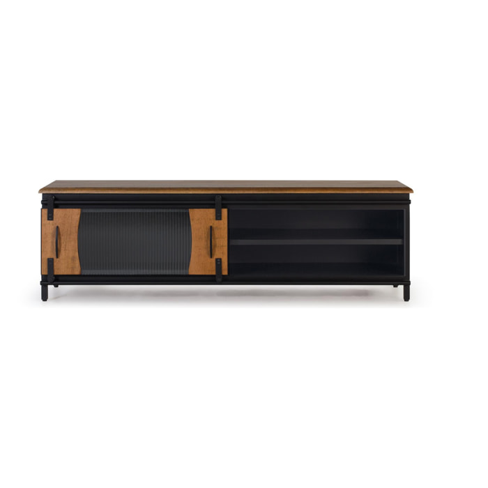 Mueble TV de Madera de Mango 160 Cm Estilo Industrial