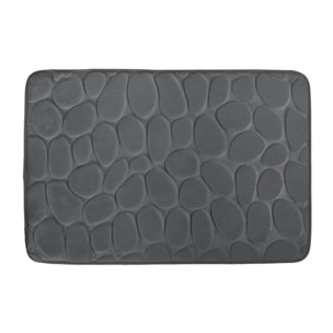 Tapis de bain Microfibre PEBBLE Gris Foncé MSV