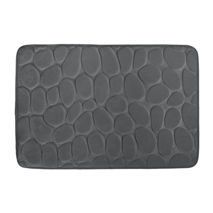 Tapis de bain Microfibre PEBBLE Gris Foncé MSV