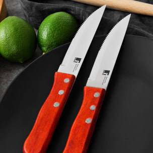 Bergner LOVERS Set de 4 Cuchillos BBQ en acero inoxidable