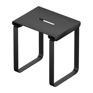 SIEGE DE DOUCHE EN INOX NOIR MAT - 40x30x46 cm