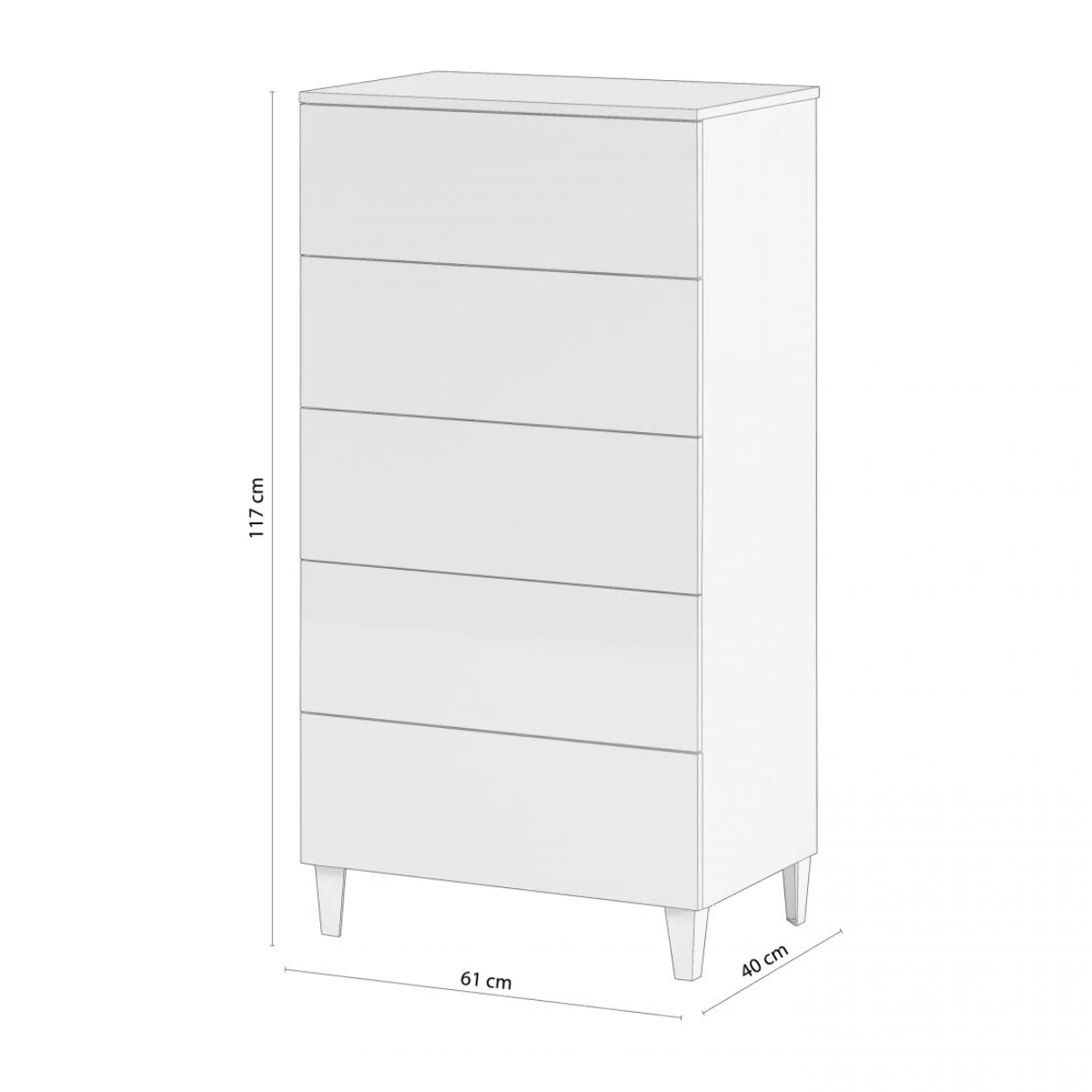 Cómoda chifonier Plex Blanco