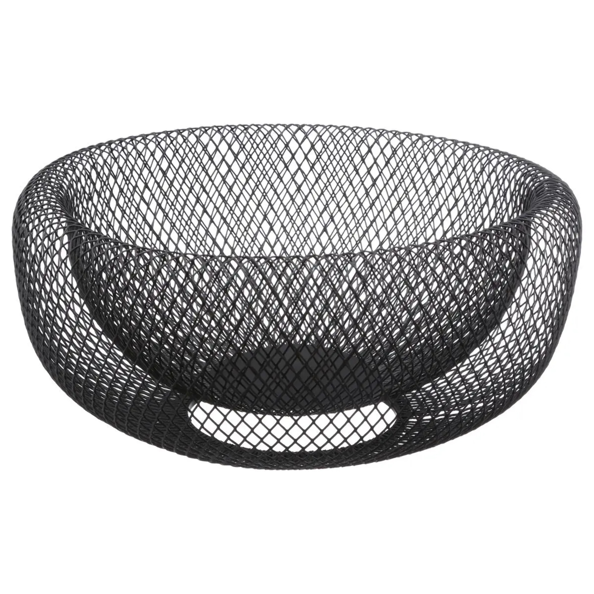 Corbeille en métal 27 cm Noir Mesh