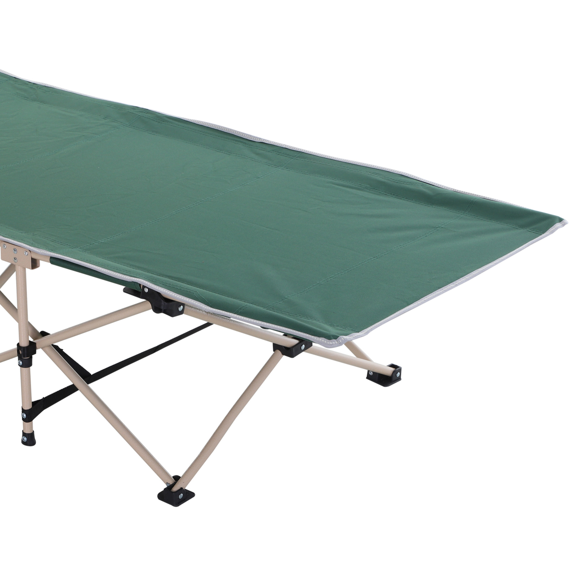 Lit de camp camping pliable 190 x 68 x 52 cm max. 150 Kg sac transport inclus acier oxford vert