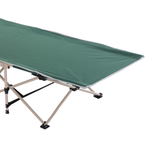 Lit de camp camping pliable 190 x 68 x 52 cm max. 150 Kg sac transport inclus acier oxford vert