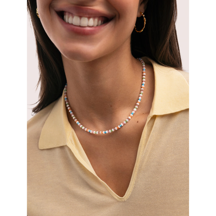 Collana Nacary Colors Acciao Placcato Oro