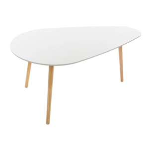 Tables gigognes "Mileo" blanc L88/98cm