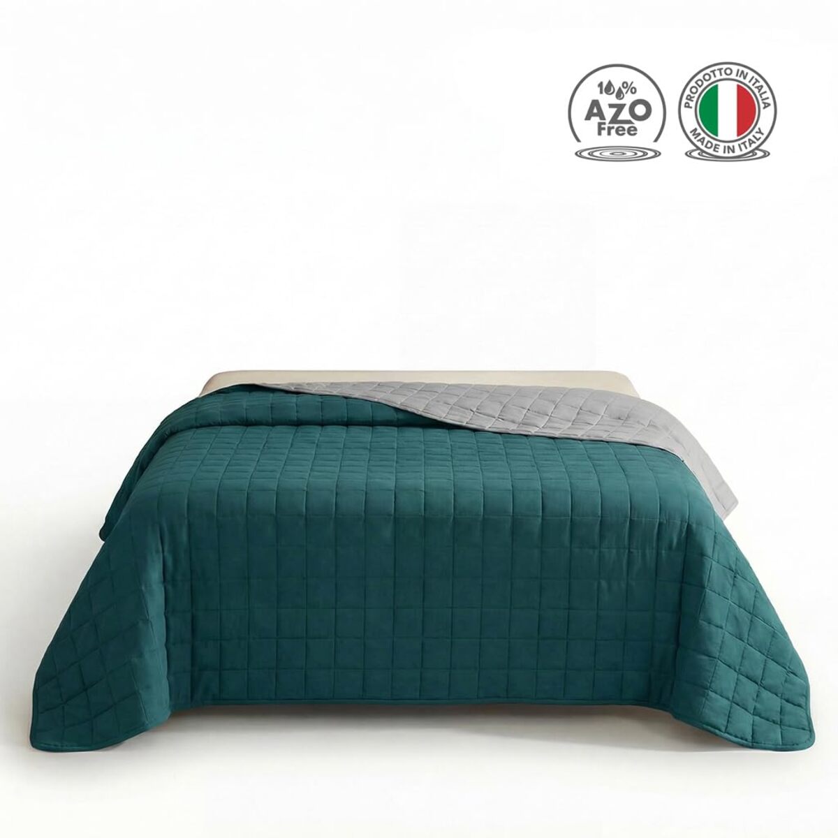 Copriletto estivo leggero double face 170x260 cm, trapunta estiva traspirante e morbida, coperta primaverile elegante e moderna, design reversibile per doppio stile, ideale per stagione calda, resistente e facile da lavare