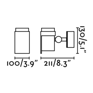 FOC 150 Lampe projecteur gris foncé