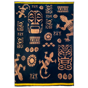 Serviette de plage éponge velours Jacquard - Tribalta - 140x180cm - 400g/m²