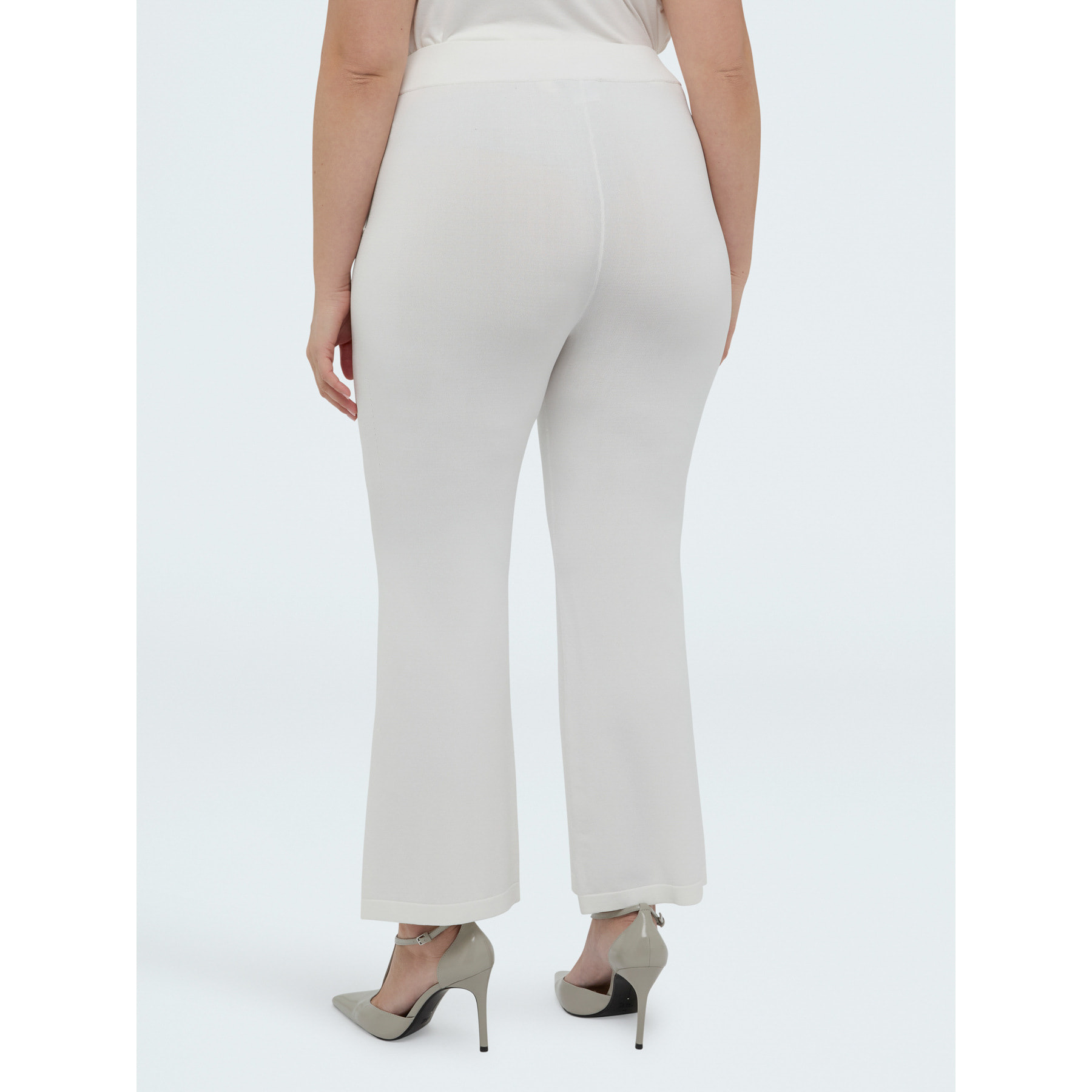 Fiorella Rubino - Pantalones Flare de punto - Blanco