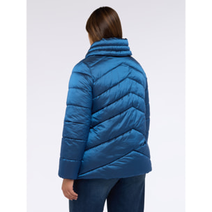 Fiorella Rubino - Piumino con collo alto - Blu