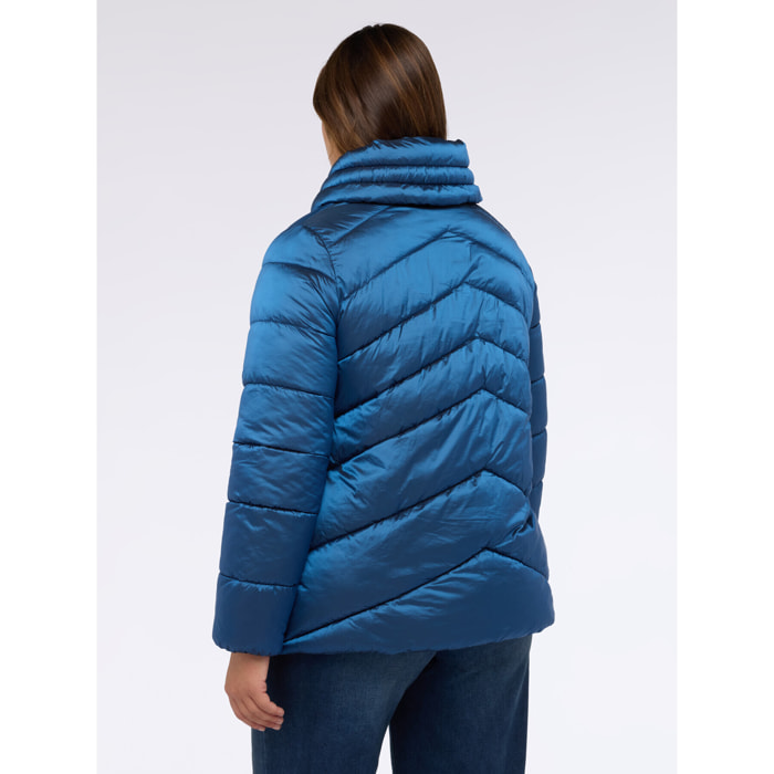 Fiorella Rubino - Piumino con collo alto - Blu