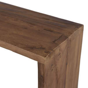 SIXTINE - Étagère murale marron carrée 35x35cm 1 niche bois teck recyclé