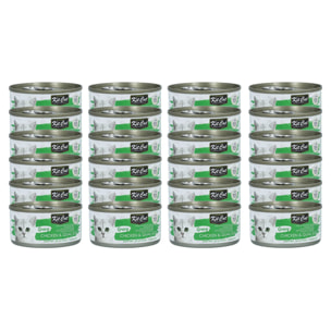 Pack 24x Kit Cat Lata Gravy - Pollo & Huevo Codorniz 70 g Comida húmeda para gatos en salsa