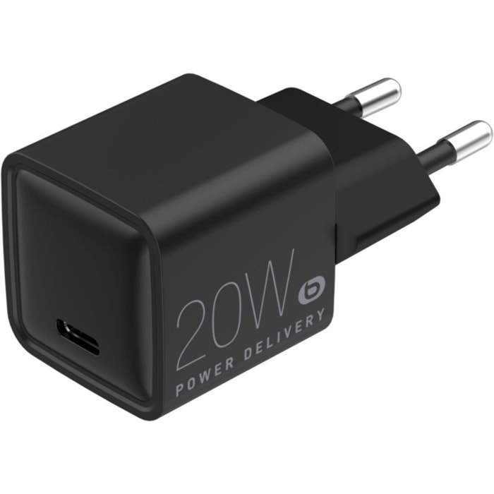 Chargeur ESSENTIELB 20W charge rapide USB-C Noir