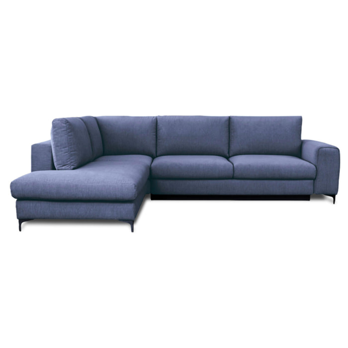 Canapé d'Angle Gauche Tissu Fiesole, 3 Places, Couchage Intégré, Coffre de Rangement, Housse Déhoussable