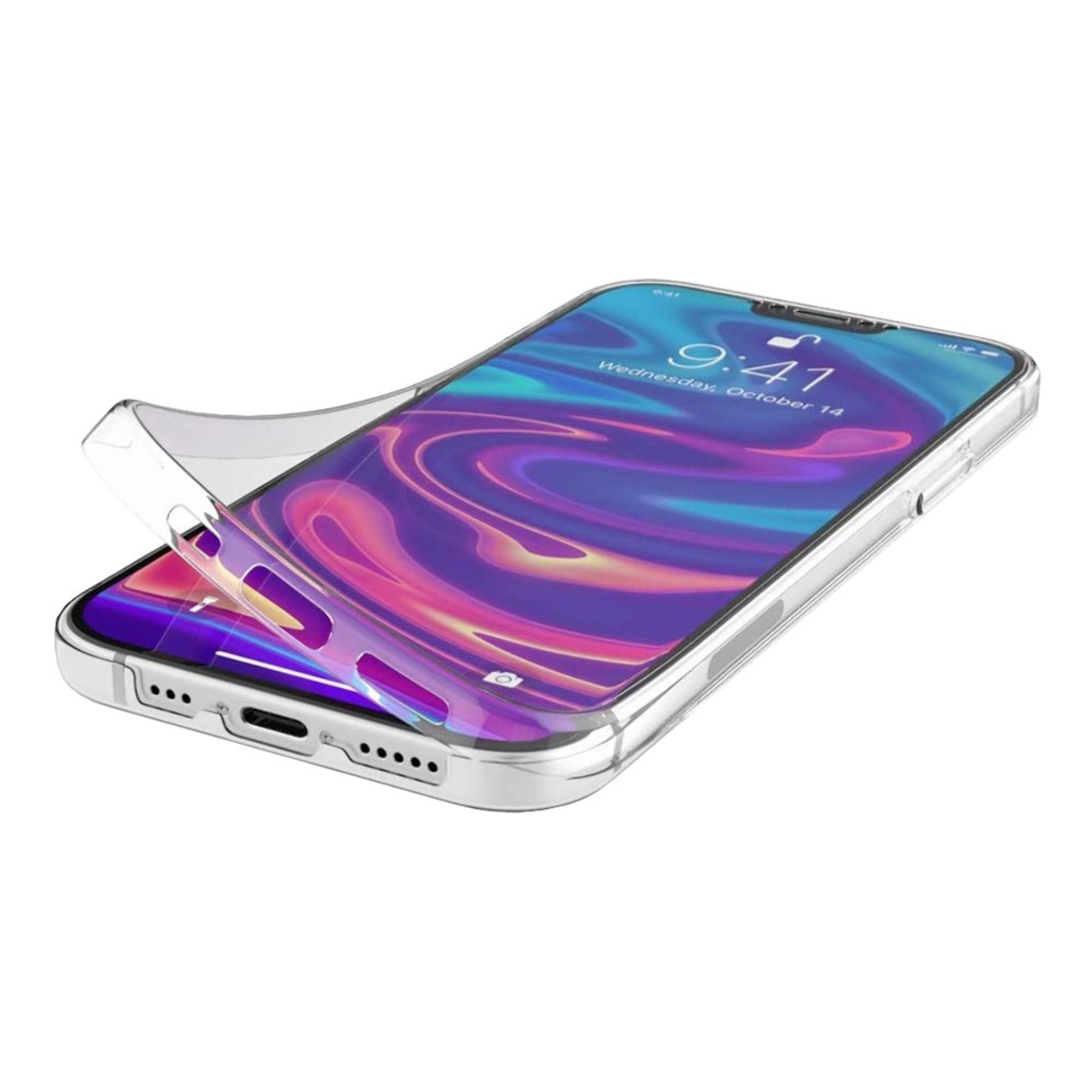 Coque iPhone 12 Pro Max (6,7 pouces) 360° intégrale protection avant arrière silicone transparente