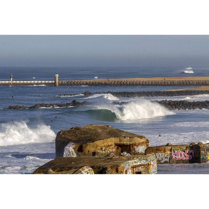 Tableau blockhaus et estacade de capbreton Toile imprimée