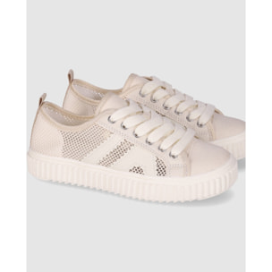 Deportivos de Tejido - Beig - Tacón: Bajo