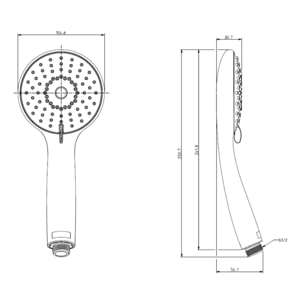 Pommeau de douche Juliette chrome