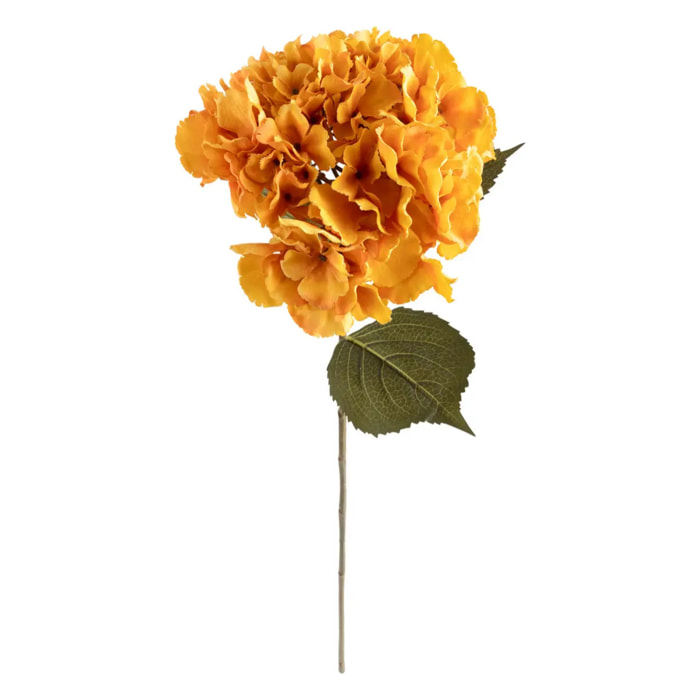 Tige hortensia James artificielle orange H83cm