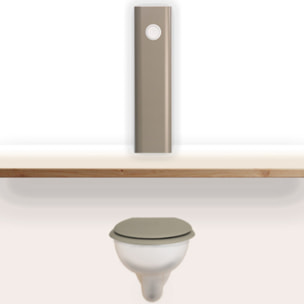 Pack WC suspendu GRIFFON 1950 Le Tube + bâti-support Galet anodisé