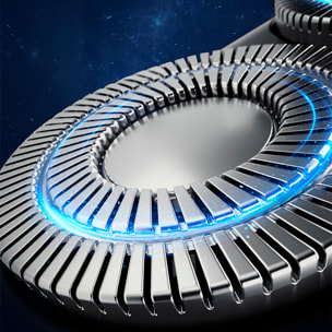 Rasoi elettrico con 2 velocità e coperchio protettivo.