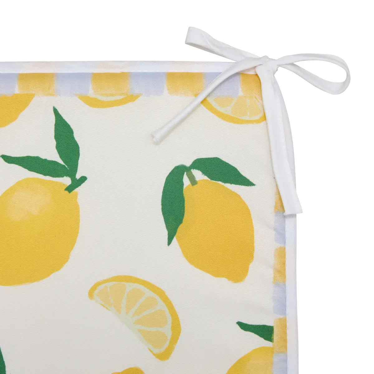 Galette de chaise Fruity 39x39cm imprimé citrons jaunes