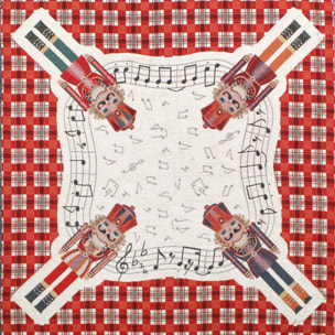 CENTROTAVOLA NATALIZIO JACQUARD DISEGNO SCHIACCIANOCI