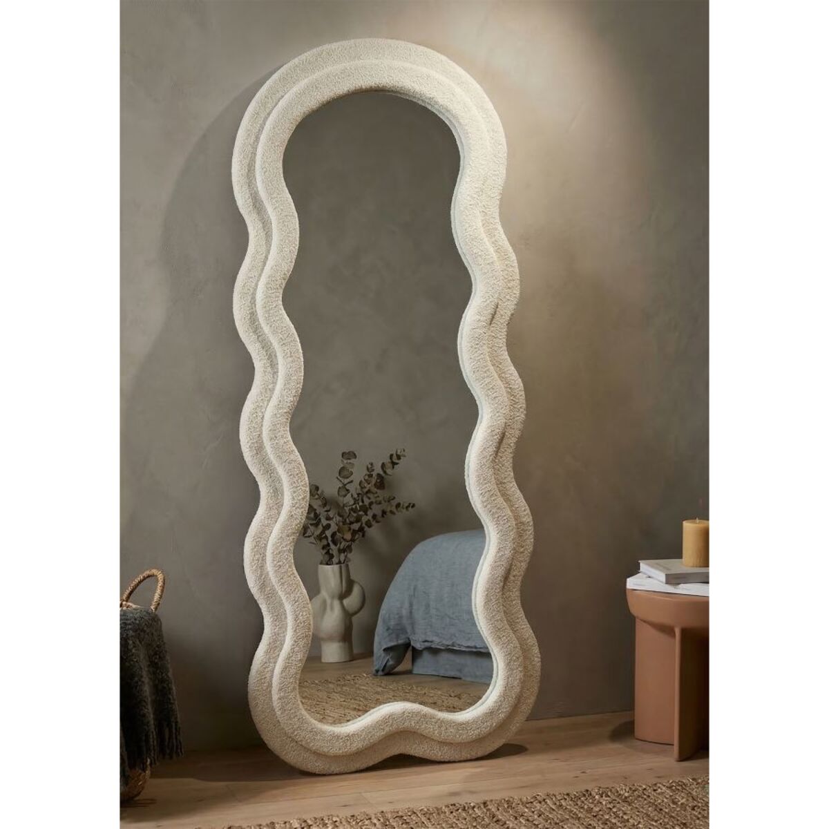 SPECCHIO DA MURO TEDDY CREMA CM 60X4X160