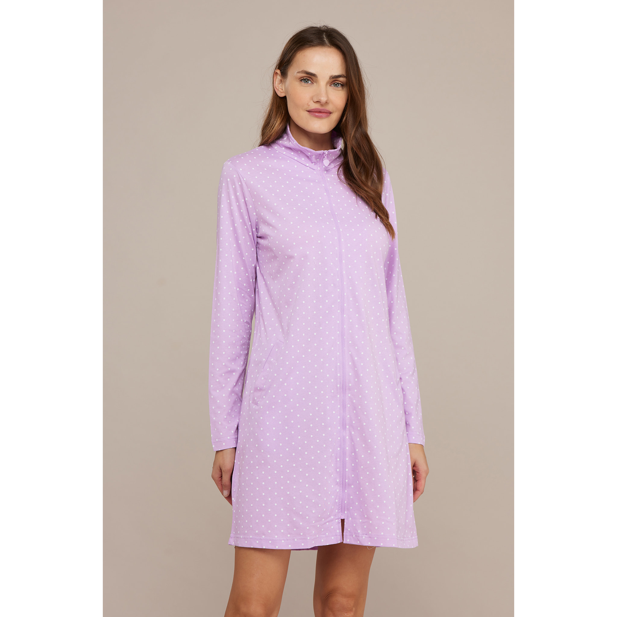 Vestaglia donna cotone kelly dots Noidinotte