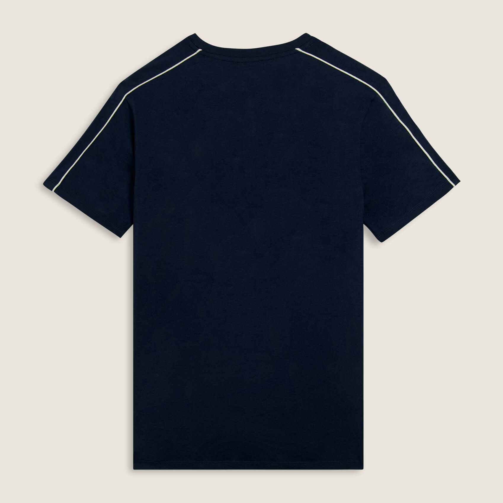 T-shirt in jersey stretch con cuciture in contrasto