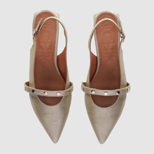 Zapatos - Platino - Tacón: 3 cm