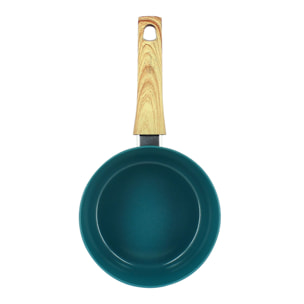 Casserole 18cm en aluminium recyclé bleu canard - tous feux COLORAMA